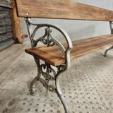 Old garden bench, park bench cast iron with hardwood 170 cm