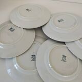 6 assiettes terre de fer Saint-Amand Hamage – décor Byzantin