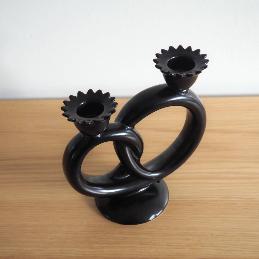 Villeroy & Boch - Rare Septfontaines Earthenware Pretzel Candle Holder - 1950s, Luxembourg