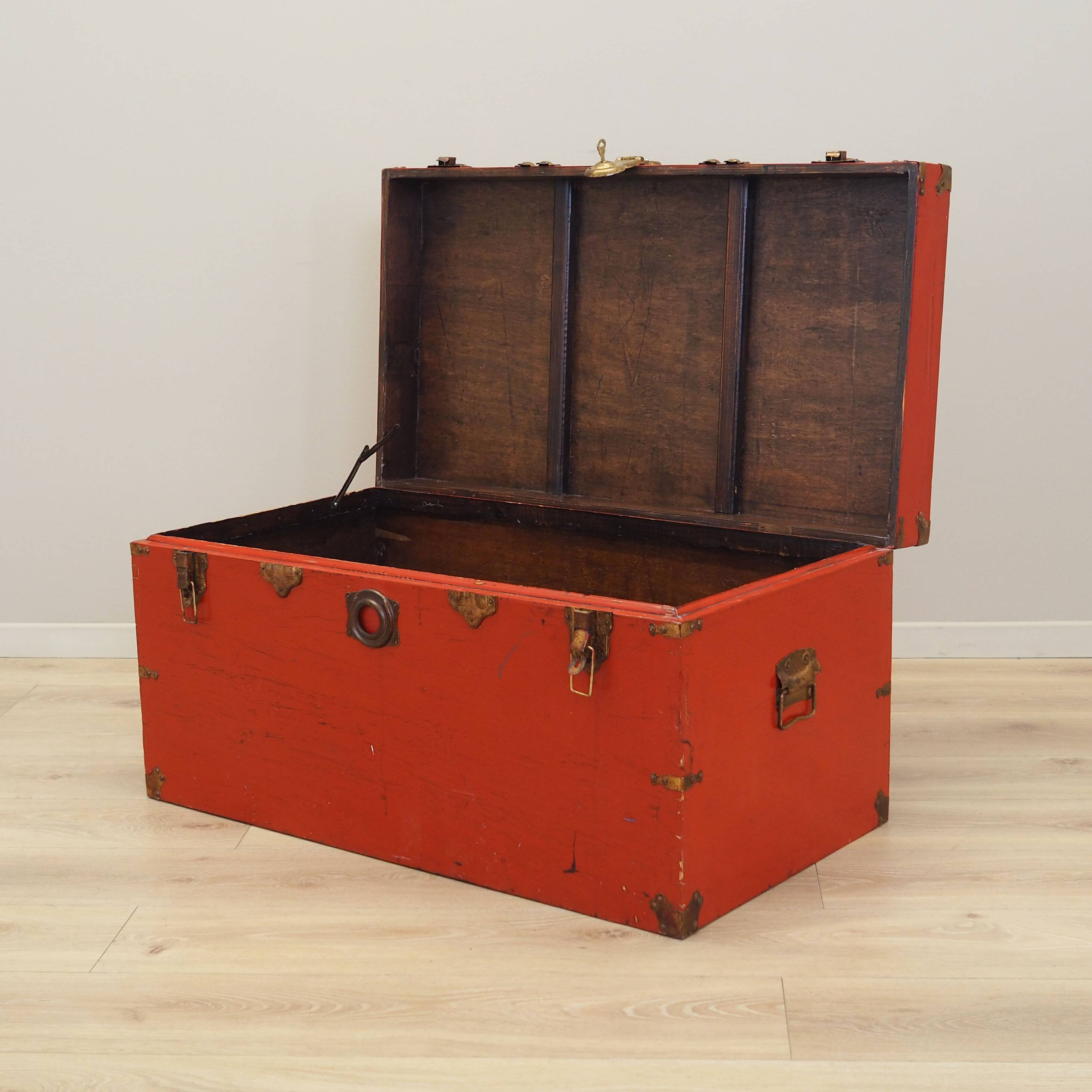 Red chest, Scandinavian design, 1950s