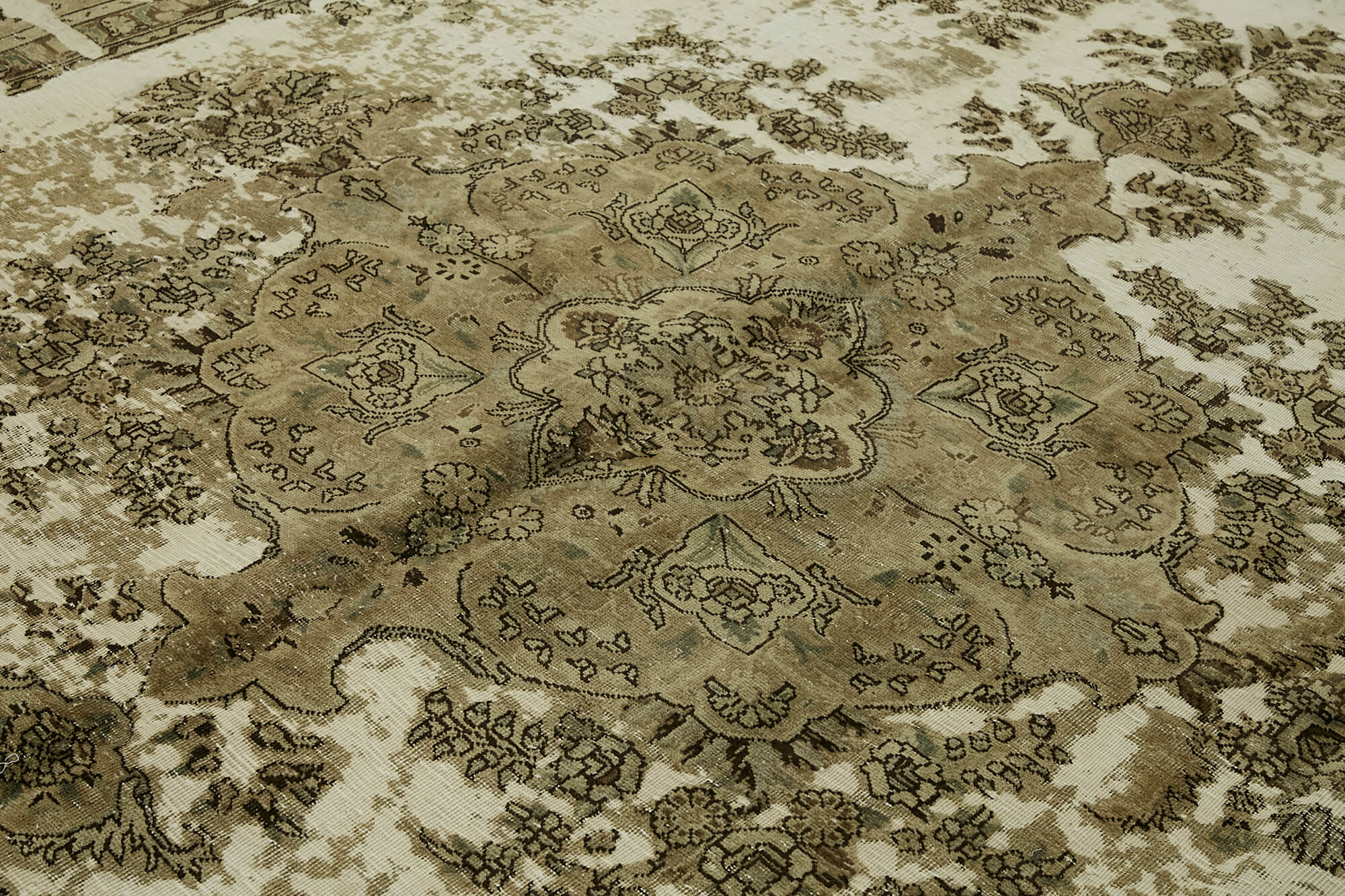 Handmade Oriental Contemporary 1980s 306 cm x 398 cm Beige Wool Carpet