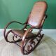 Rocking-chair bois et cuir