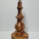 Lampe en bois tourné et incrustation de bois vintage