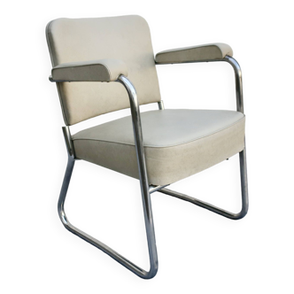Bauhaus office armchair, vintage, "Ronéo" style, 1930s/1940s, TBE