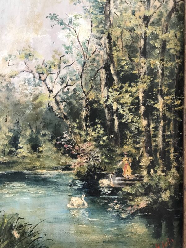 Paire de tableaux du 19e