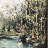 Paire de tableaux du 19e