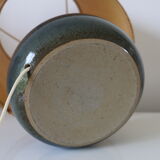 Blue ceramic lamp with lampshade