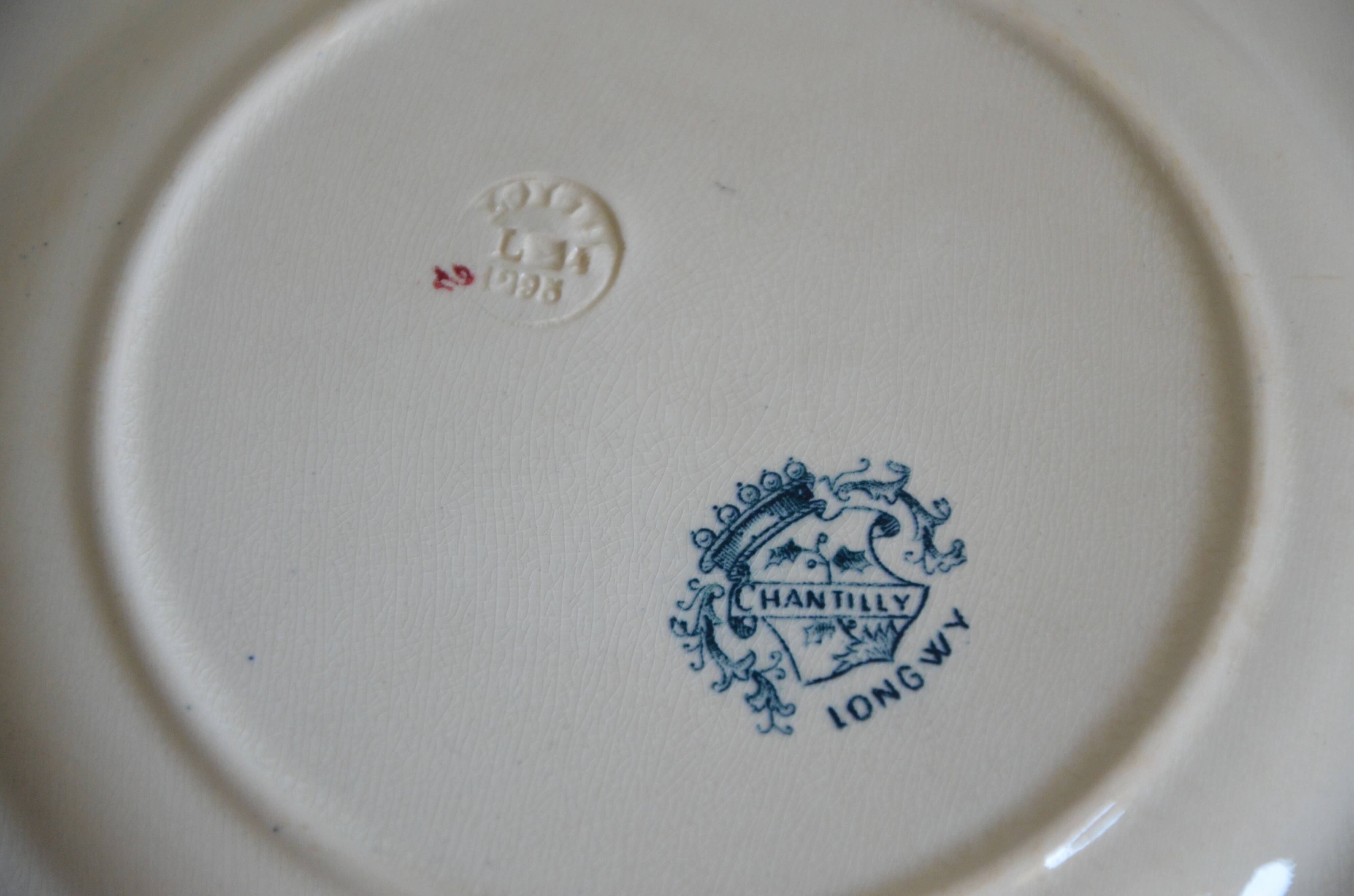 Lot de 4 assiettes Chantilly de la manufacture Longwy