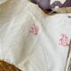 Antique sheet in embroidered hemp linen