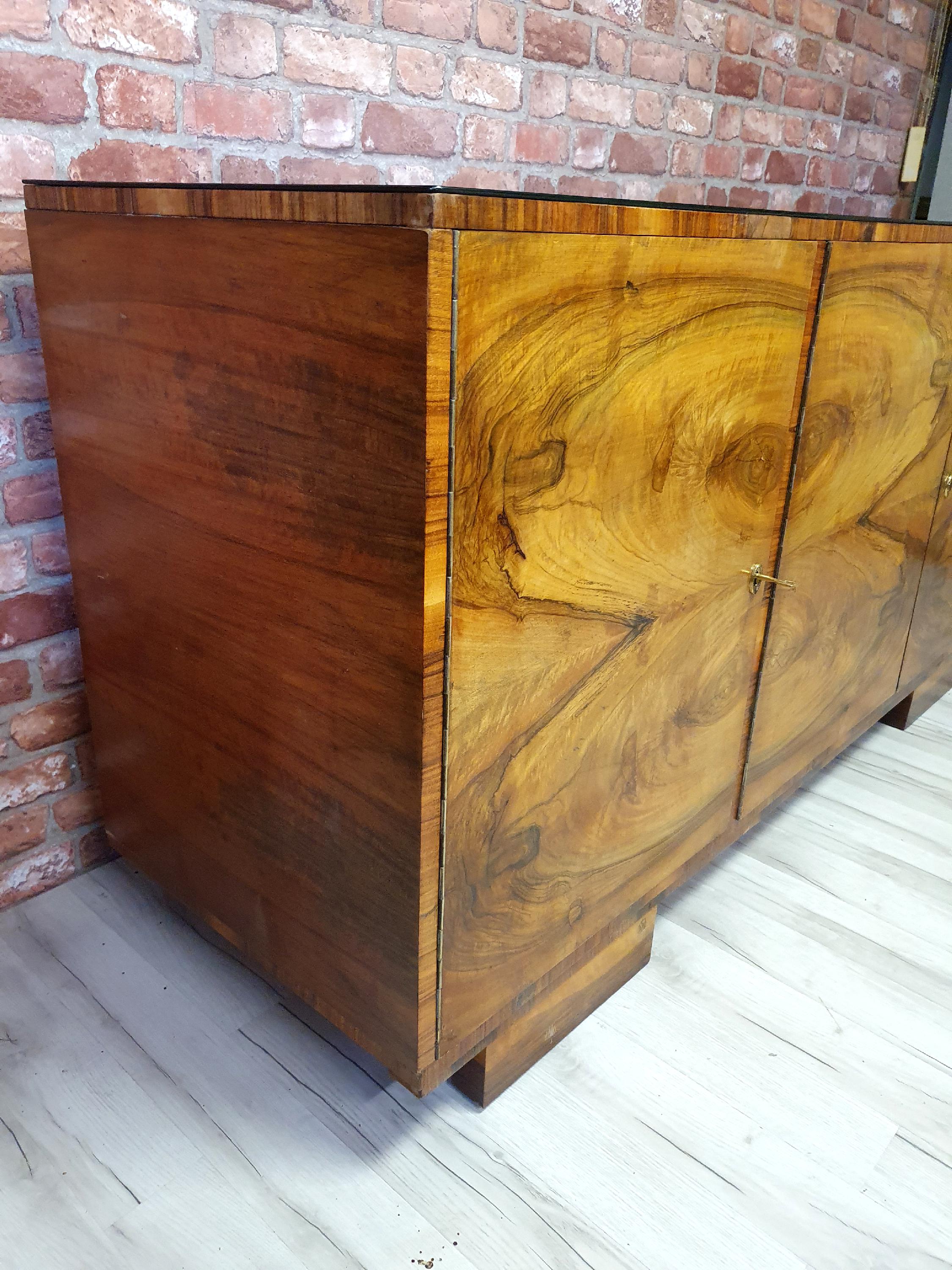 Renovated sideboard mid century, art deco, 1960s Poland