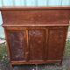 Bureau vintage dit bureau américain à rideau en chêne