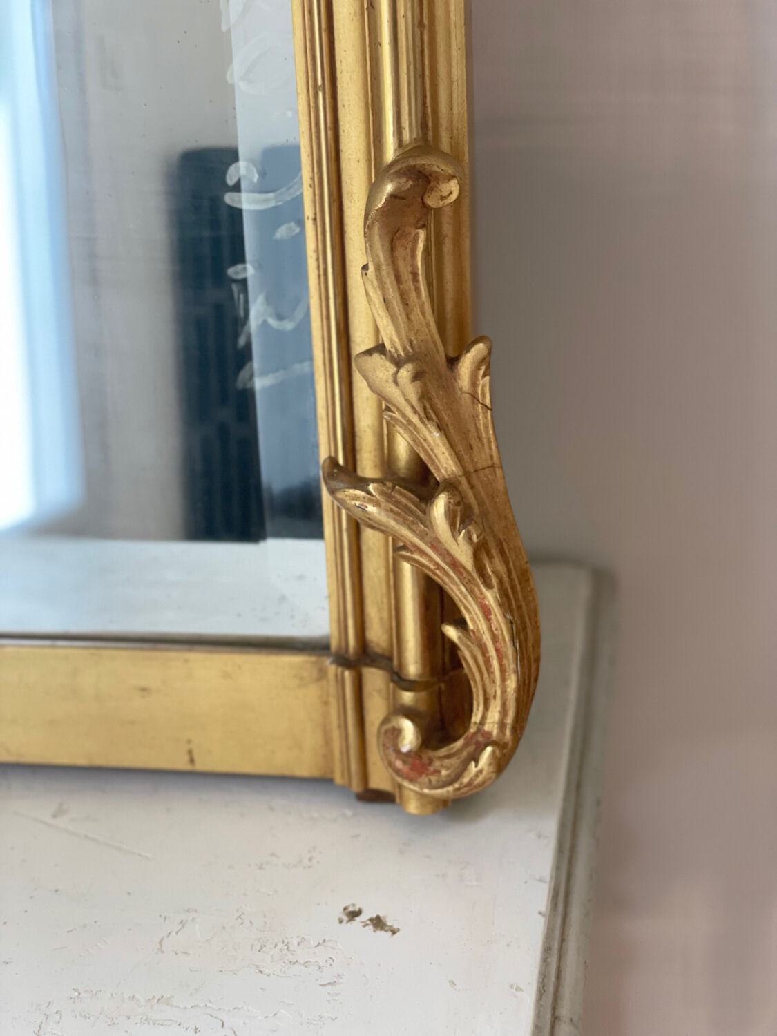 Old mirror Louis XV 145x92