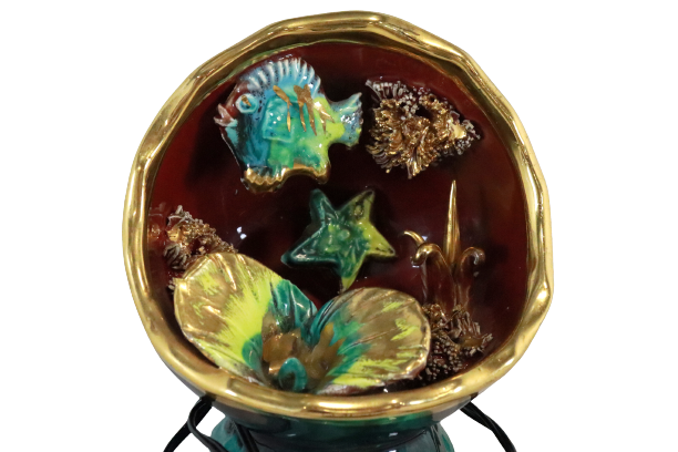 Vintage Vallauris ceramic table lamp lamp