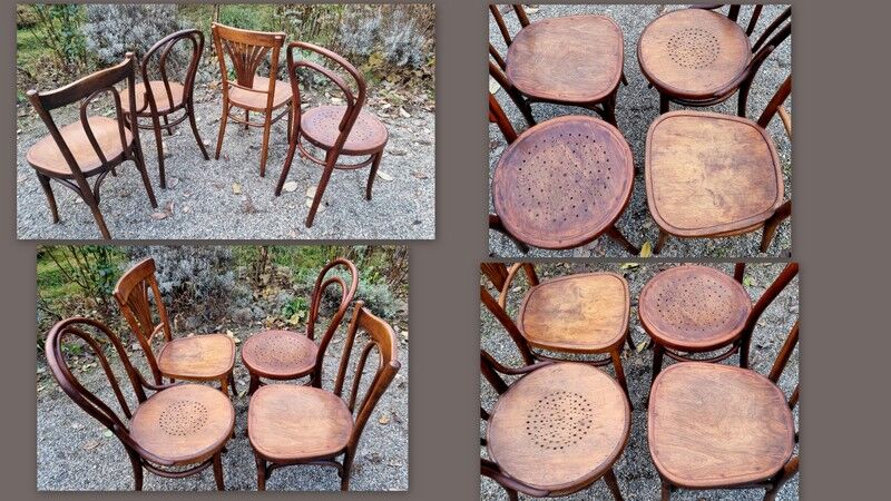 Lot 4 chaises bistrot début XXe