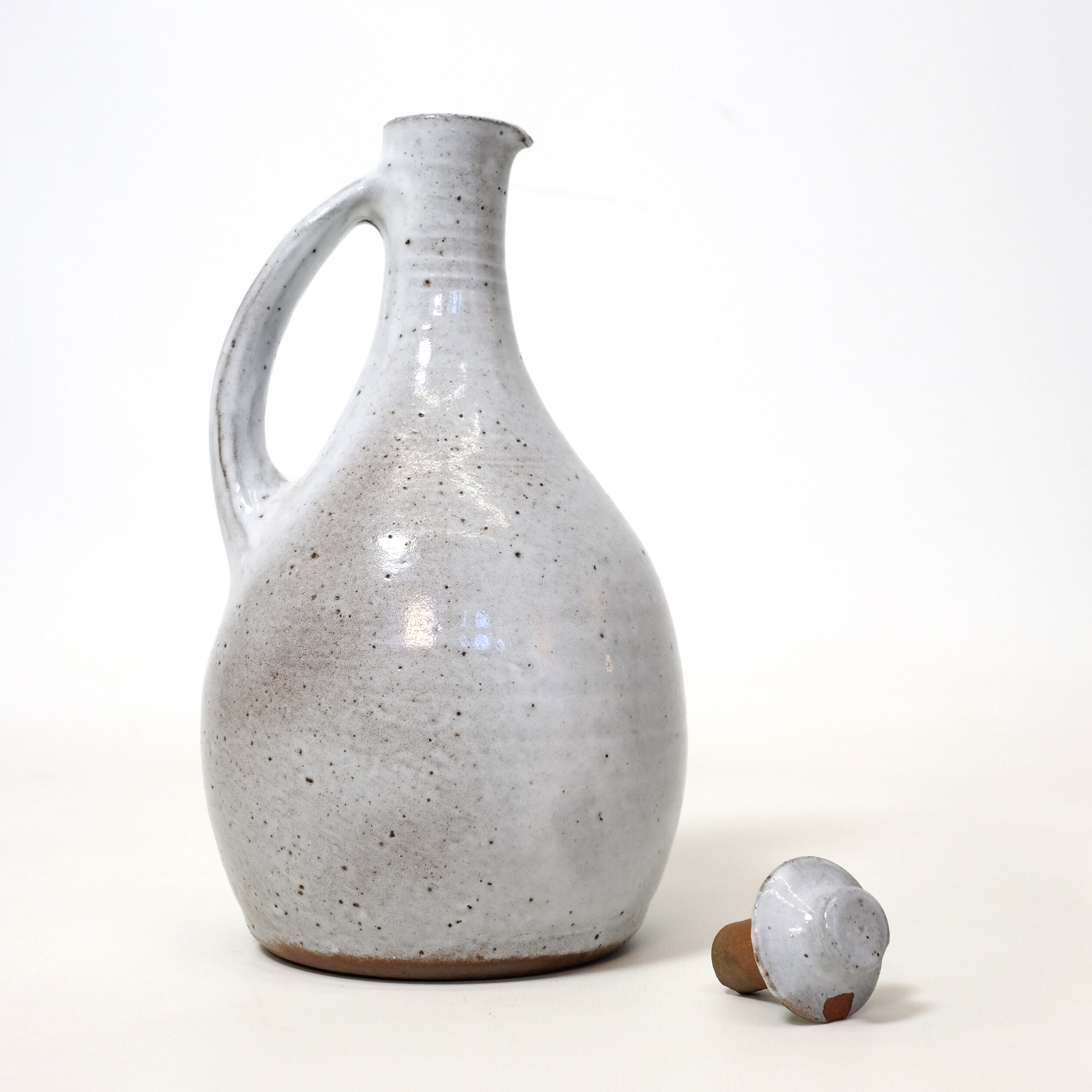 Jeanne and Norbert Pierlot, pitcher and cork in enamelled stoneware, 26cm.