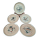 Set of 5 vintage Granville plates, fish design.