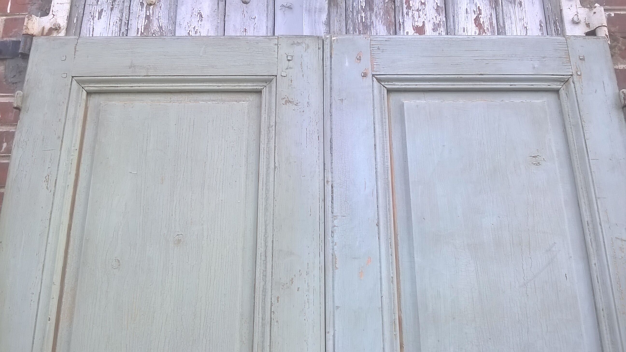 Set of 2 molded old communication doors