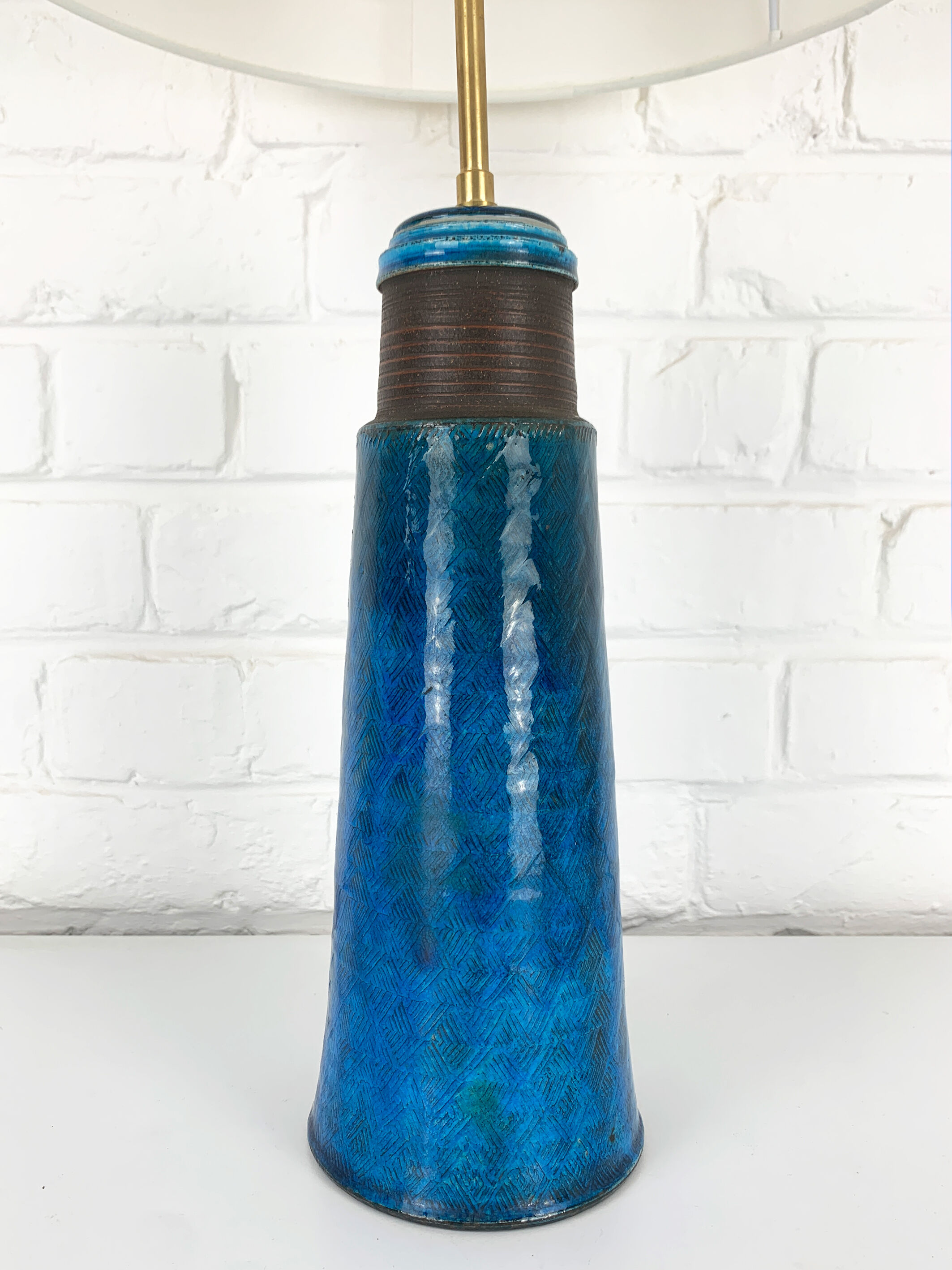 Vintage Scandinavian ceramic table lamp, Nils Kähler for HAK, Denmark, 1960
