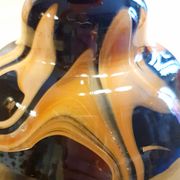 Vase soliflore en verre marbré signé maure viel