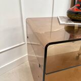 Smoked plexiglass coffee table
