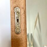 Art Deco bevelled full-length mirror - restored raw oak