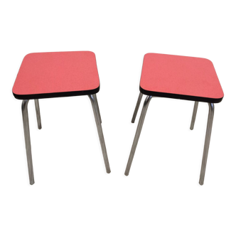 Tabourets en formica vintage