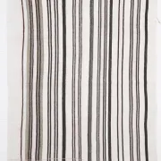 Mid Century Modern Off White & Black Kilim Rug, Bohemian Home Decor Carpet