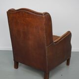 Vintage Dutch Club Chair in Cognac Leather