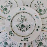 6 flat plates, Limoges porcelain, Bernardaud, Beijing No. 2