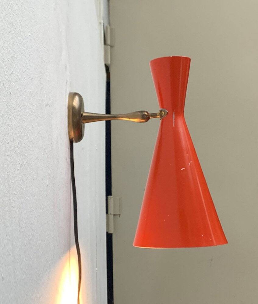 Mid-Century Diabolo Wall Lamps, 1960s, Set of 2