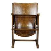 Vintage Cinema Chair TON (Thonet), 1940s Czech, Wooden Theatre Seat