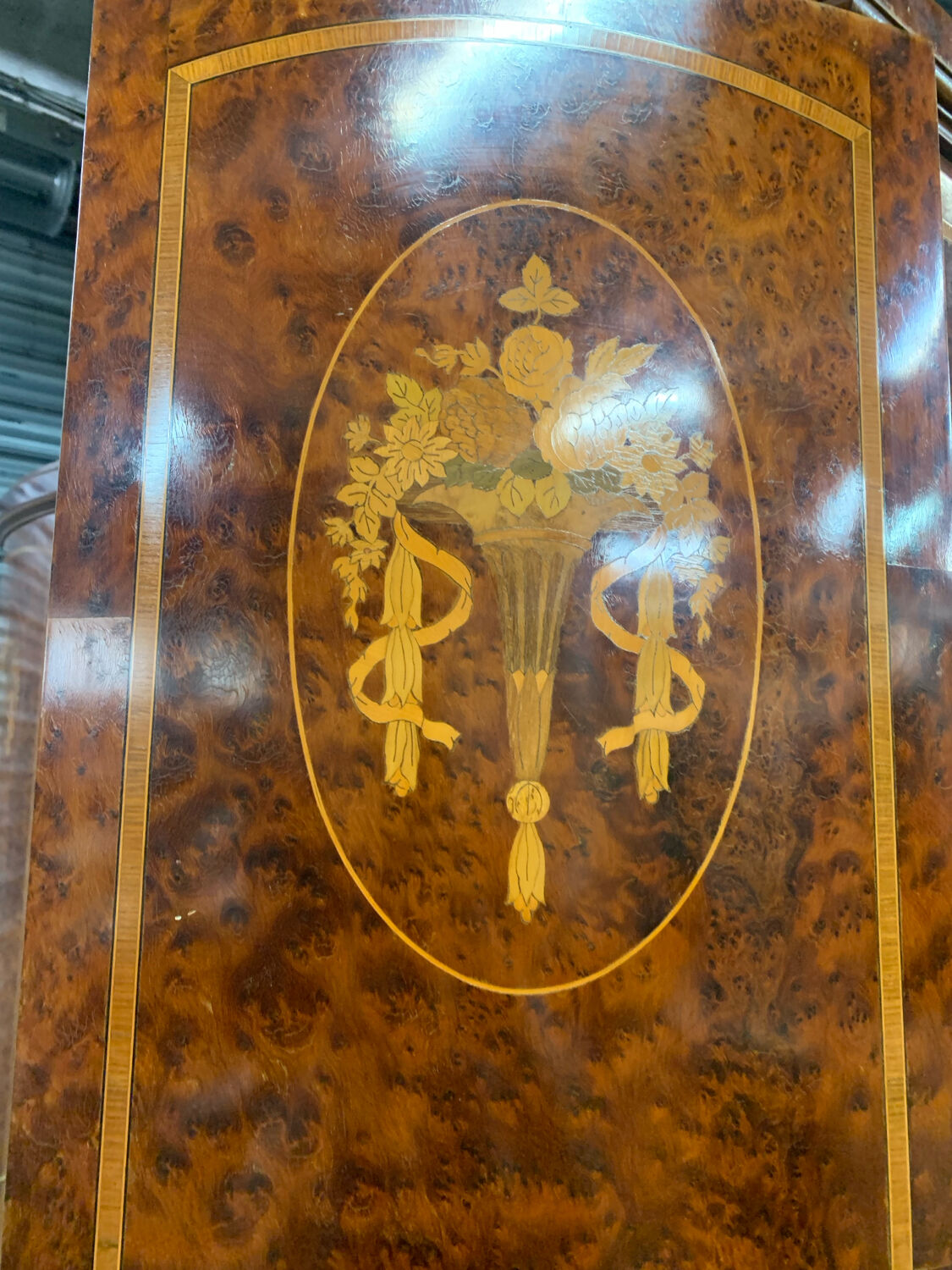 19th Century Marquetry Mirror Cabinet