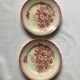 2 Onnaing Terre de Fer plates, Eglantines model, circa 1900