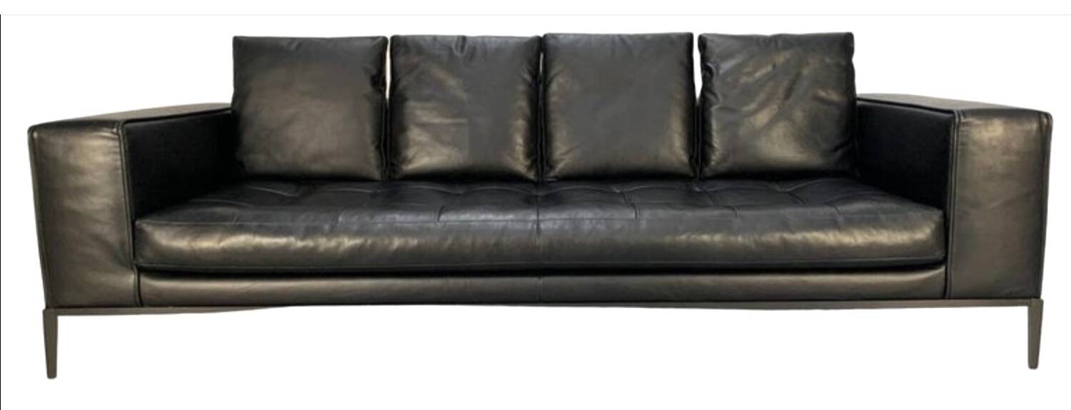 High-end 3-seater leather sofa