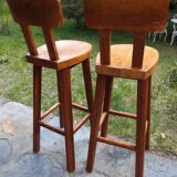 Pair of bar stools, mountain style
