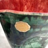 Art pottery of Val-de-Vie M.Clément pitcher with four cups dimension: height -20cm- l