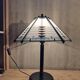 Postmodern black white table lamp art deco style 1980s