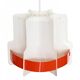 Plastic sheet pendant light by Quality System. Denmark 1970s