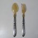 Silver metal salad cutlery 1st title + box