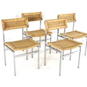 Ensemble de 4 chaises de salle à manger 'Wehl' - style japandi - wabi-sabi