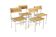 Ensemble de 4 chaises de salle à manger 'Wehl' - style japandi - wabi-sabi