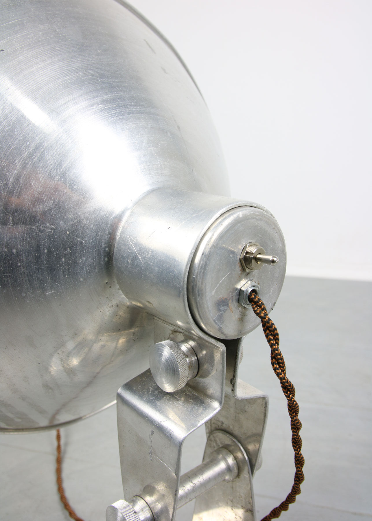 Mid-century Aluminium Adjustable Table Lamp, 50s