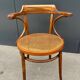 Fischel bistro armchair in wood and canework from the 50s/60s