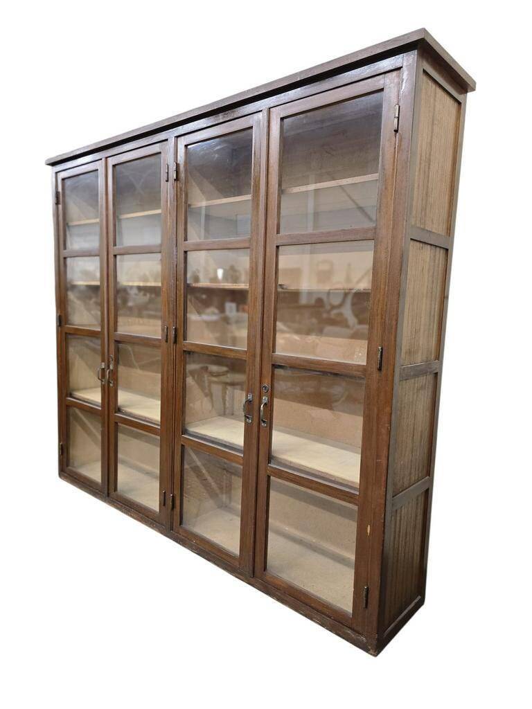 XL vintage display cabinet / laboratory cupboard / bookshelf