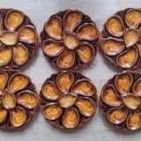 La Redoute x Selency set of 6 brown oyster plates
