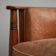 Art Deco armchair in solid oak and leather by Frits Schuitema