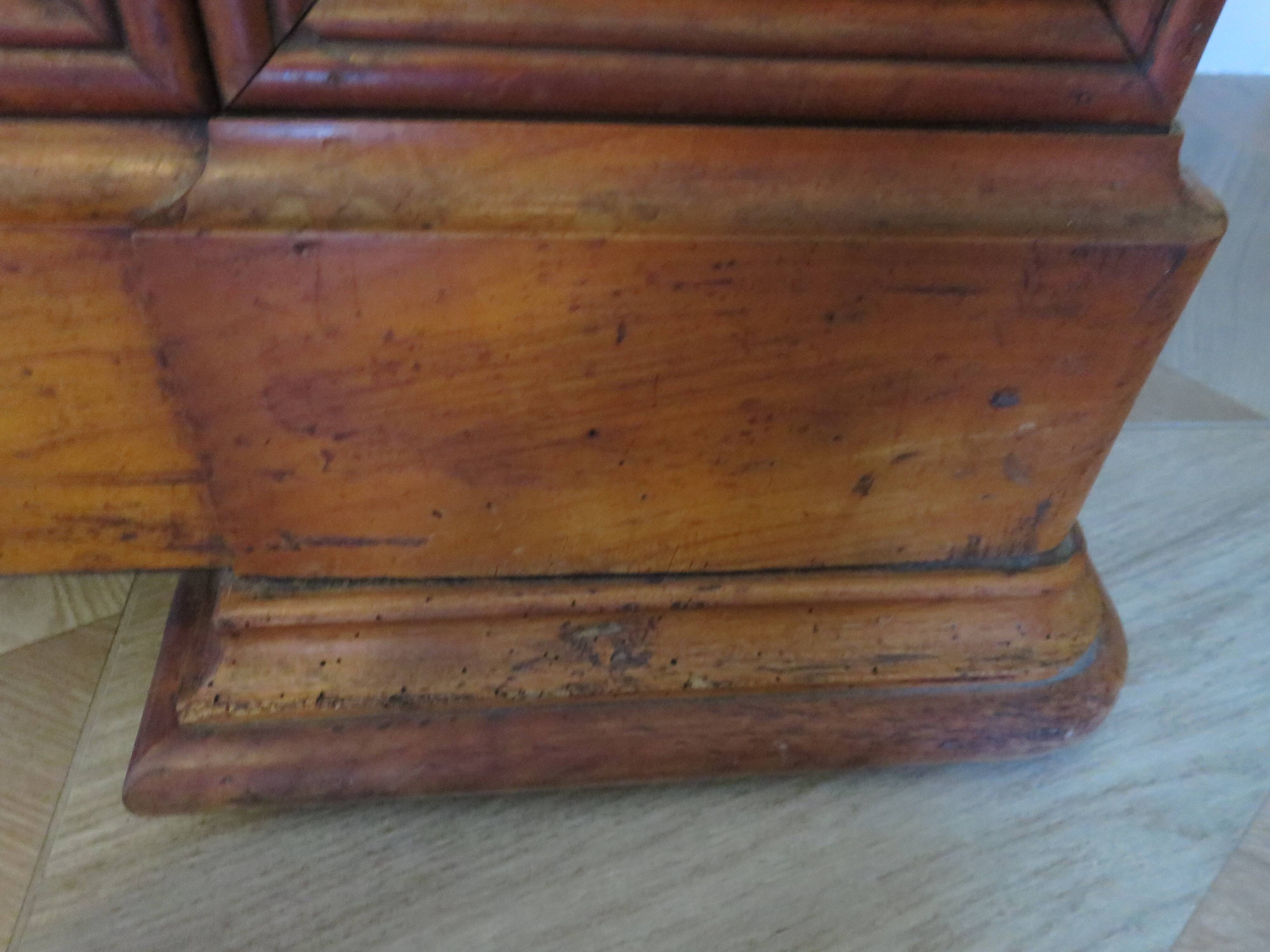 Antique trunk bench - Louis Philippe style - trunk seat - solid wood