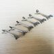 6 antique dachshund metal knife holders
