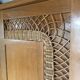 Armoire rotin et bois vintage