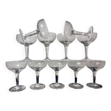 11 coupes à champagne anciennes